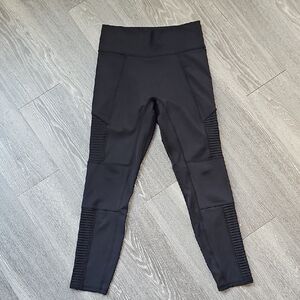 Fabletics Moto Black High-Waisted Leggings